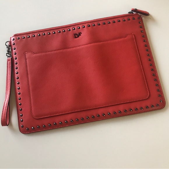 DVF diane von furstenberg Orange Pouchette Clutch - Picture 9 of 11